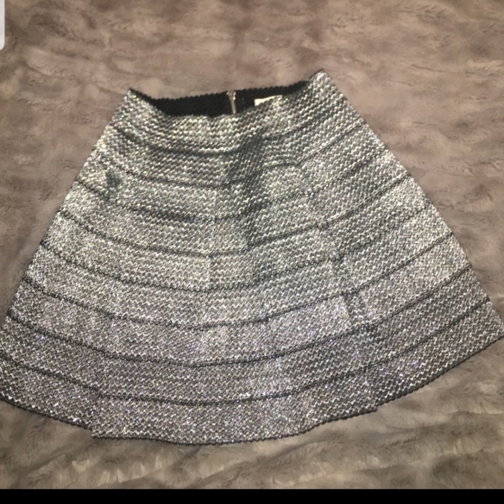 Metallic A-line skirt